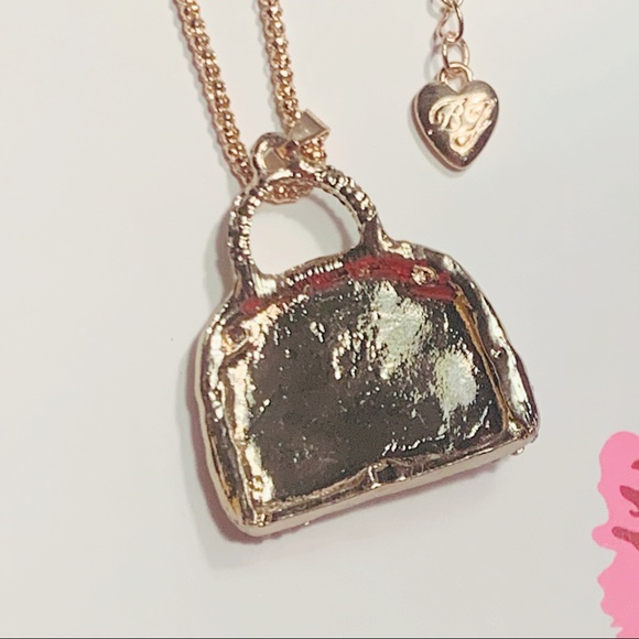 ππ Betsey Johnson Style - Crystal Purse Necklace - Picture 4 of 5